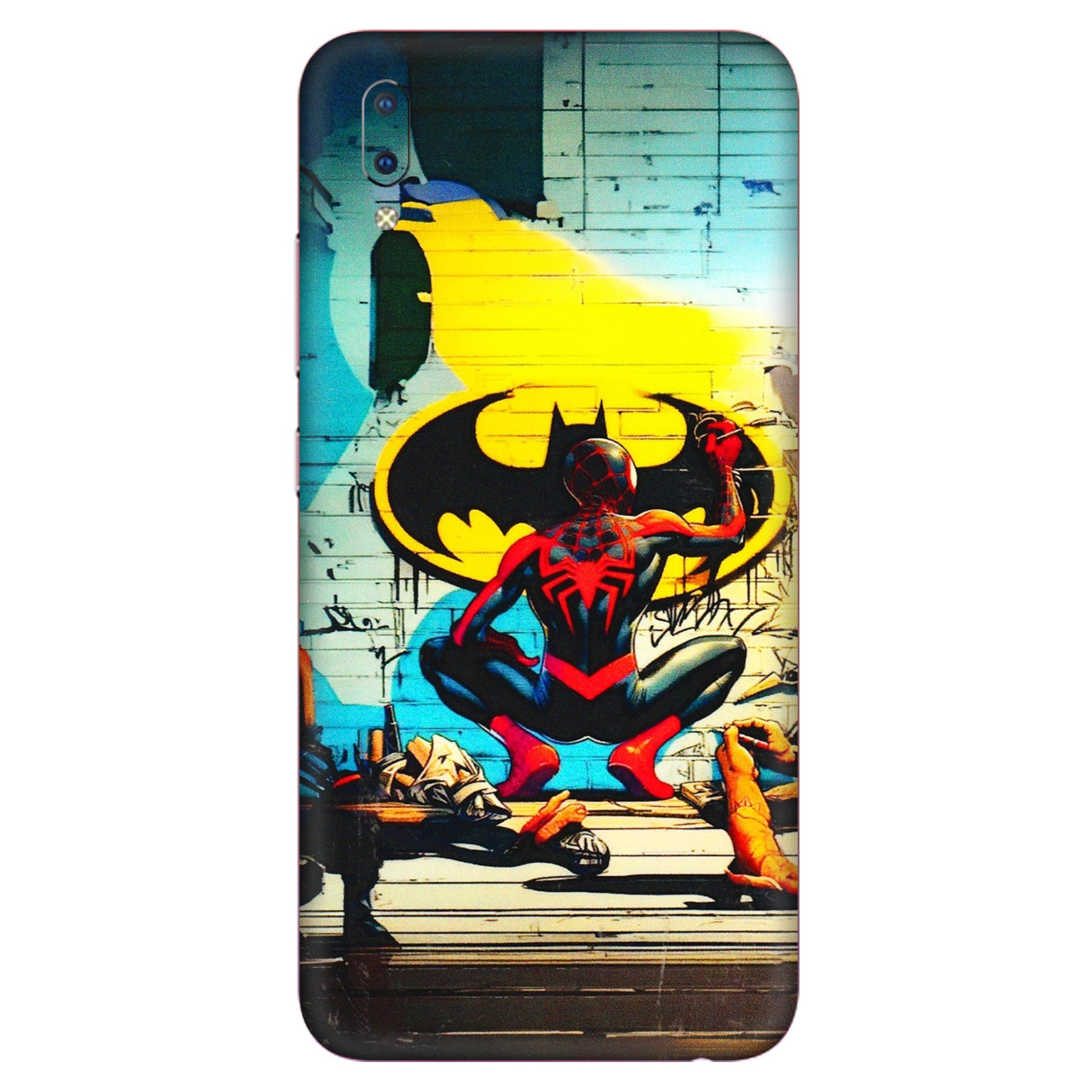 VIVO Y Series Phone Skins (All Models) - New Spiderman Bat Logo - 3D Embossed Finish (L-309) Vivo Y93