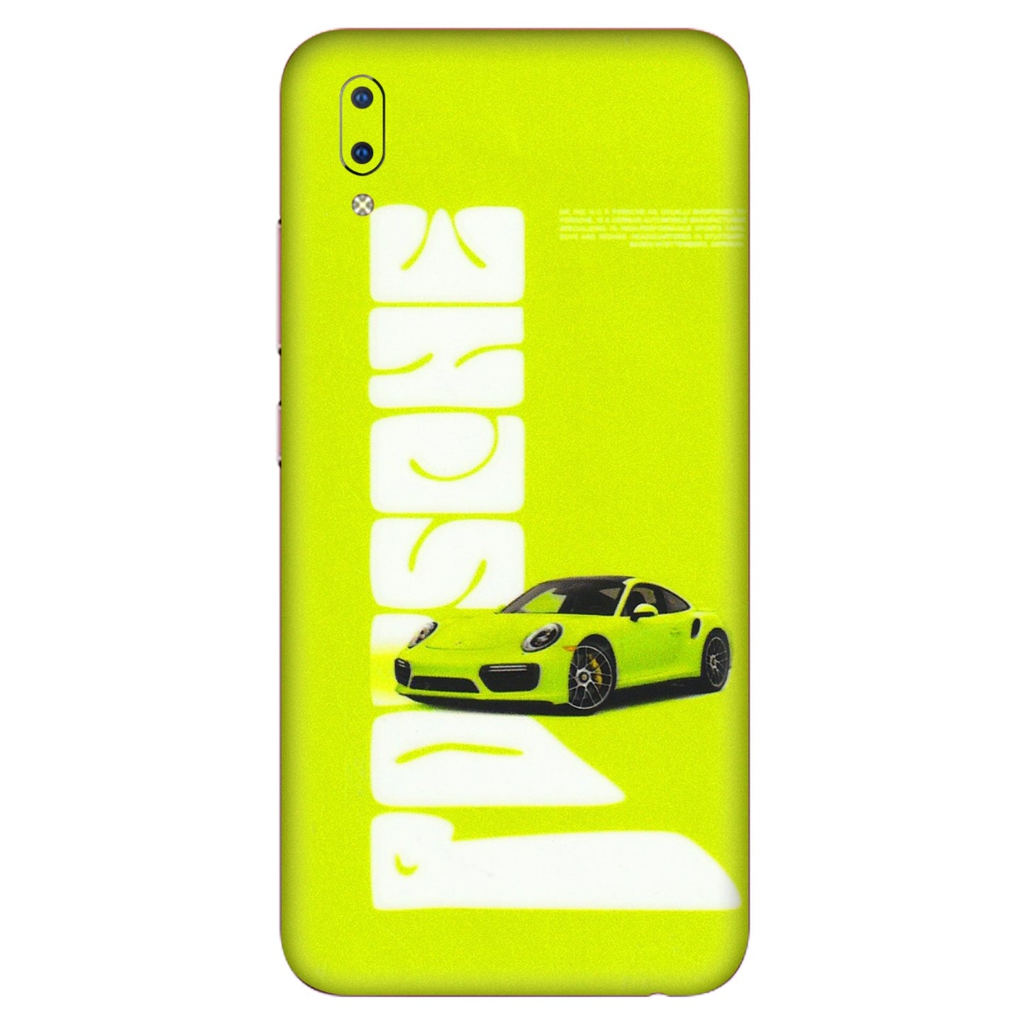 VIVO Y Series Phone Skins (All Models) - Lime Green Porche - 3D Embossed Finish (L-30) Vivo Y93