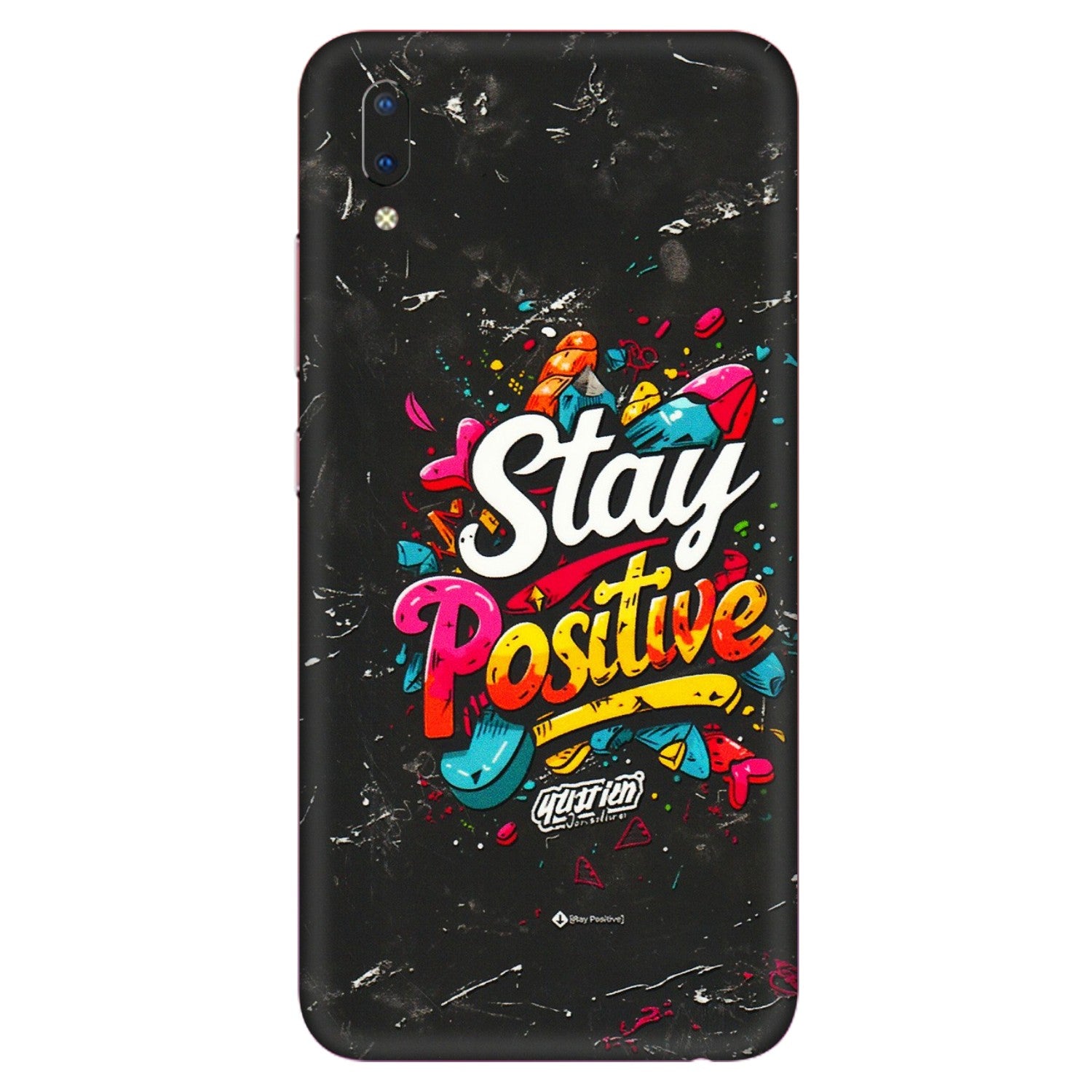 VIVO Y Series Phone Skins (All Models) - Stay Positive Black - 3D Embossed Finish (L-31) Vivo Y93