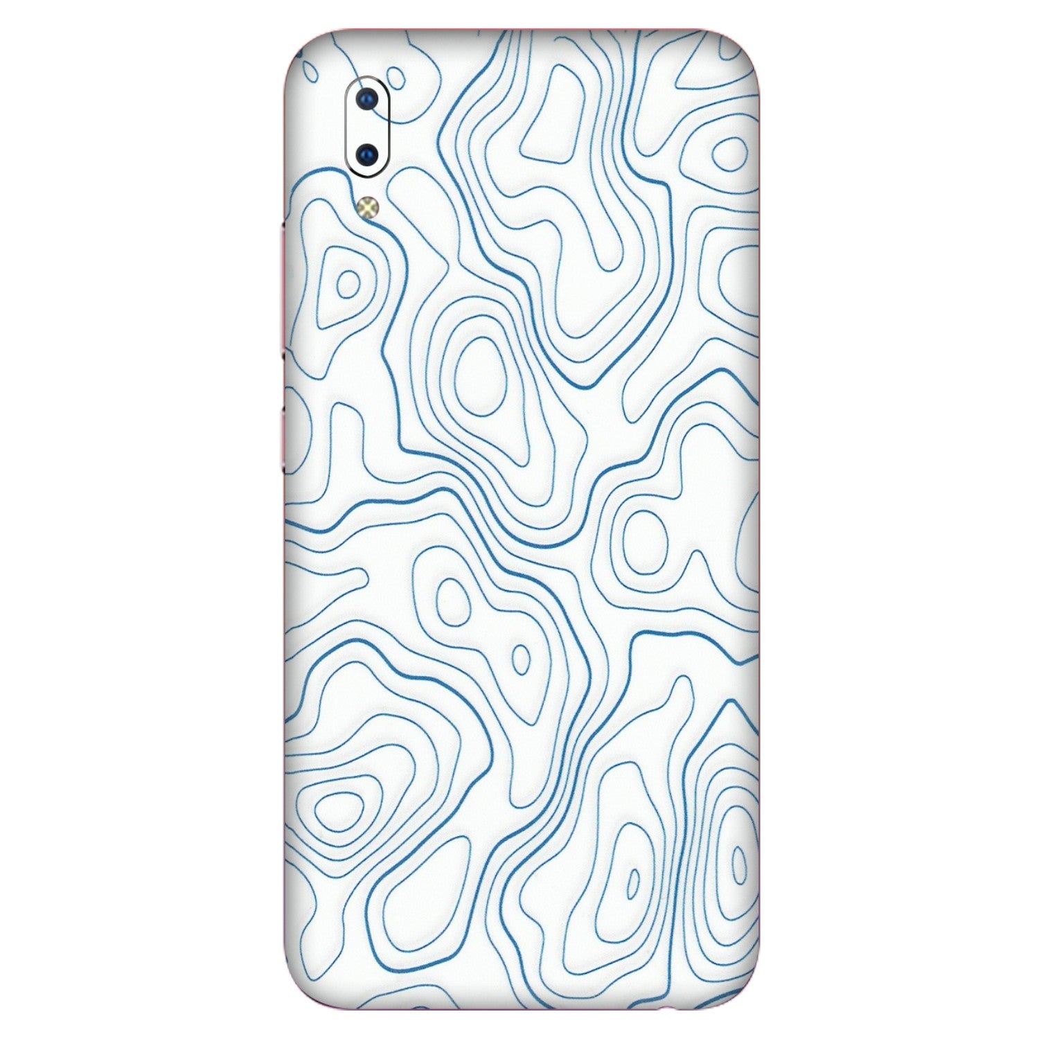 VIVO Y Series Phone Skins (All Models) - Blue And White Swirls - Matte Finish (M-139) Vivo Y93