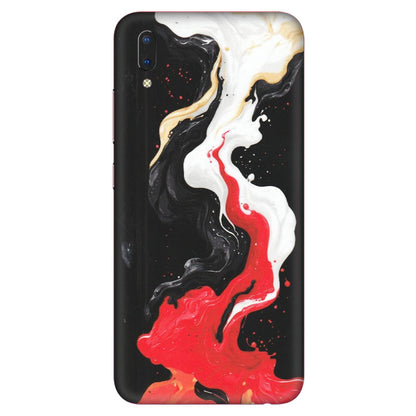 VIVO Y Series Phone Skins (All Models) - Black Red White Paint Splash Fusion - Matte Finish (M-56) Vivo Y93