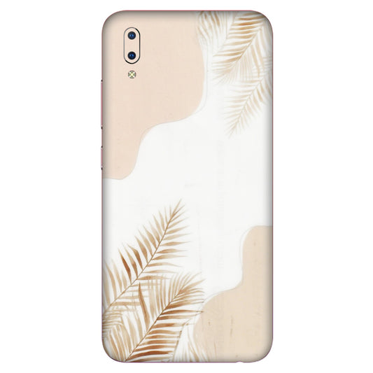 VIVO Y Series Phone Skins (All Models) - Gold Petals Abstract - Transparent Finish (T-08) Vivo Y93