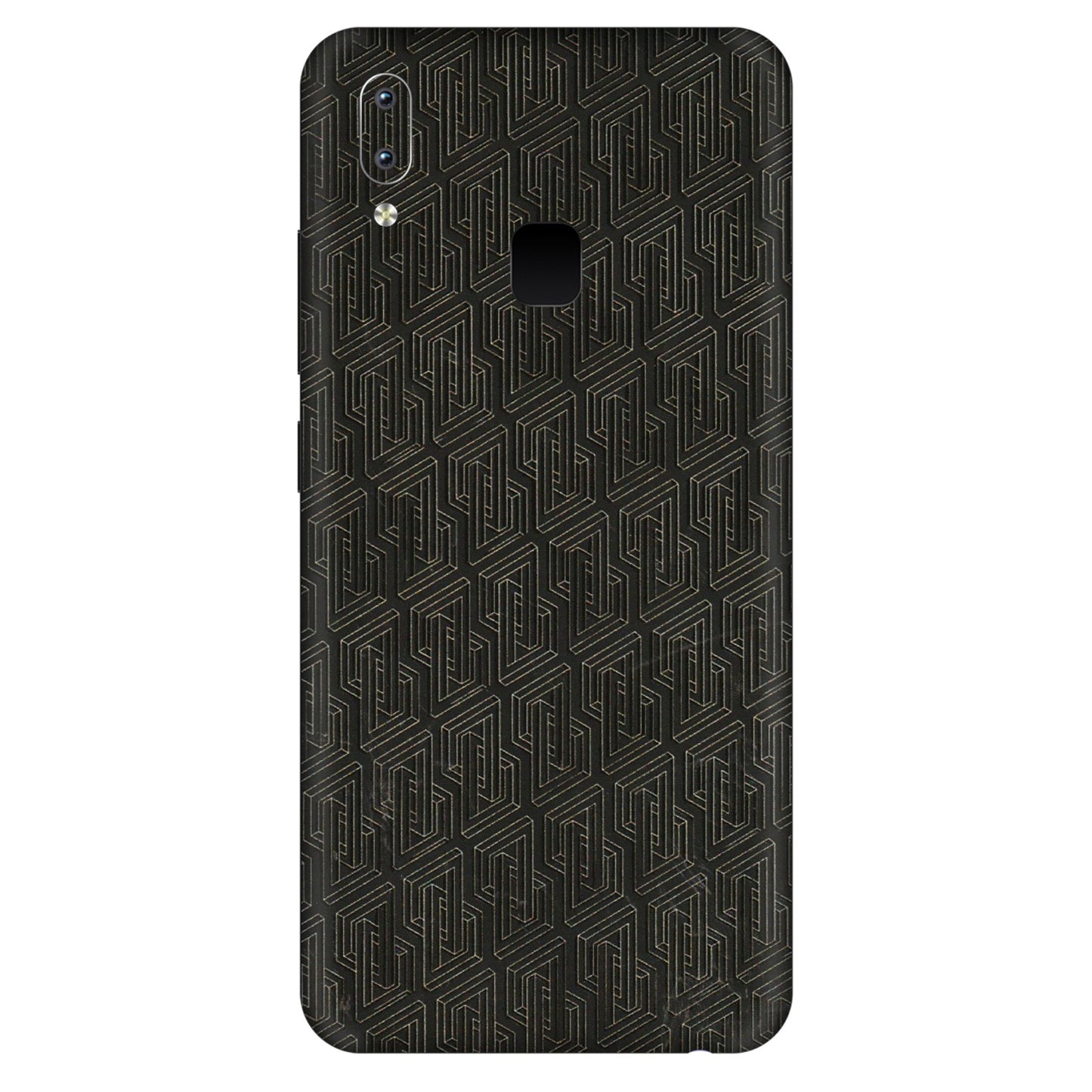 VIVO Y Series Phone Skins (All Models) - Black Abstract Pattern - 3D Embossed Finish (L-117) Vivo Y95