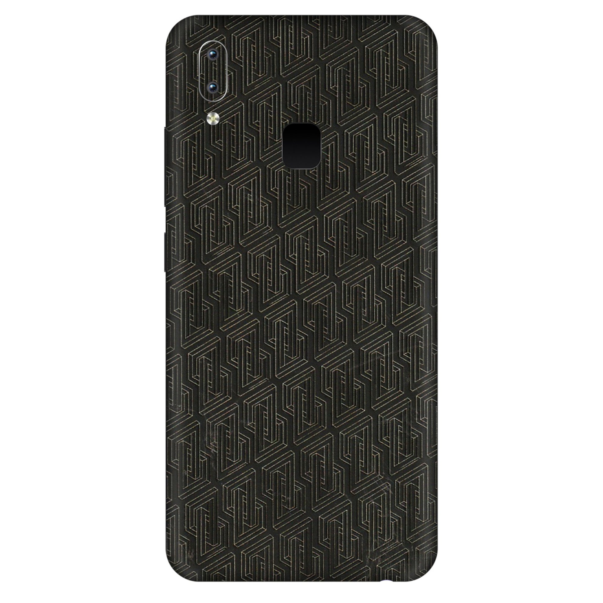 VIVO Y Series Phone Skins (All Models) - Black Abstract Pattern - 3D Embossed Finish (L-117) Vivo Y95