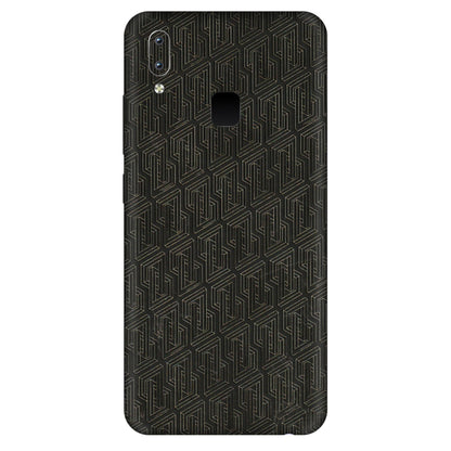 VIVO Y Series Phone Skins (All Models) - Black Abstract Pattern - 3D Embossed Finish (L-117) Vivo Y95