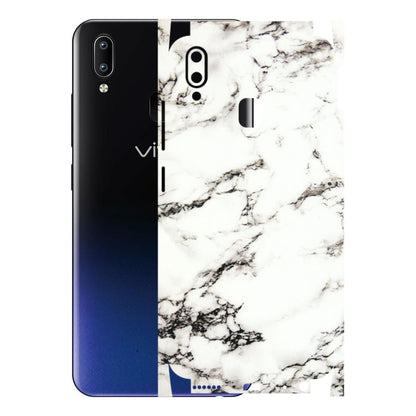 VIVO Y Series Phone Skins (All Models) - Black and White Marble Texture - 3D Embossed Finish (L-124) Vivo Y95