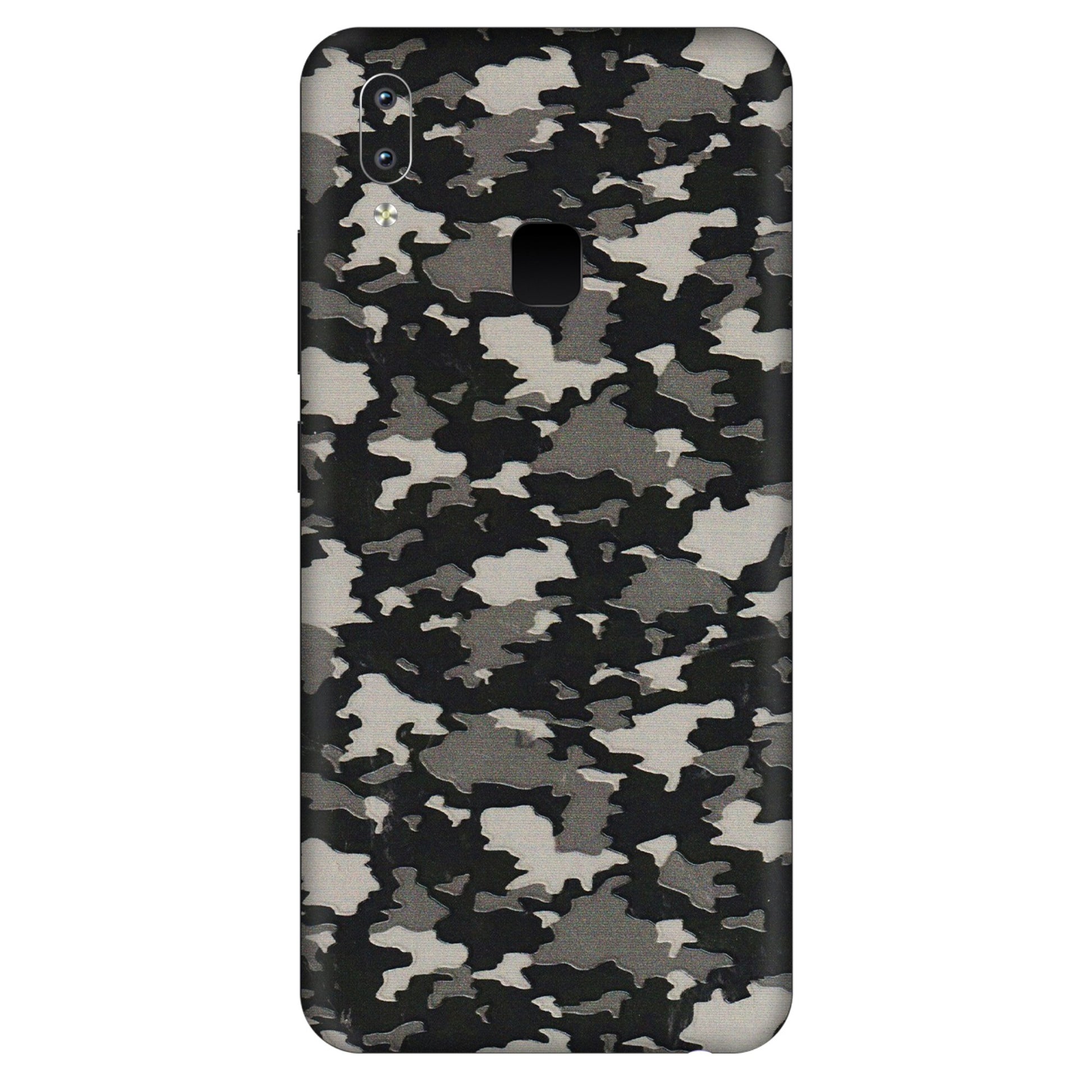 VIVO Y Series Phone Skins (All Models) - Black/Grey Camoflaunge - 3D Embossed Finish (L-142) Vivo Y95