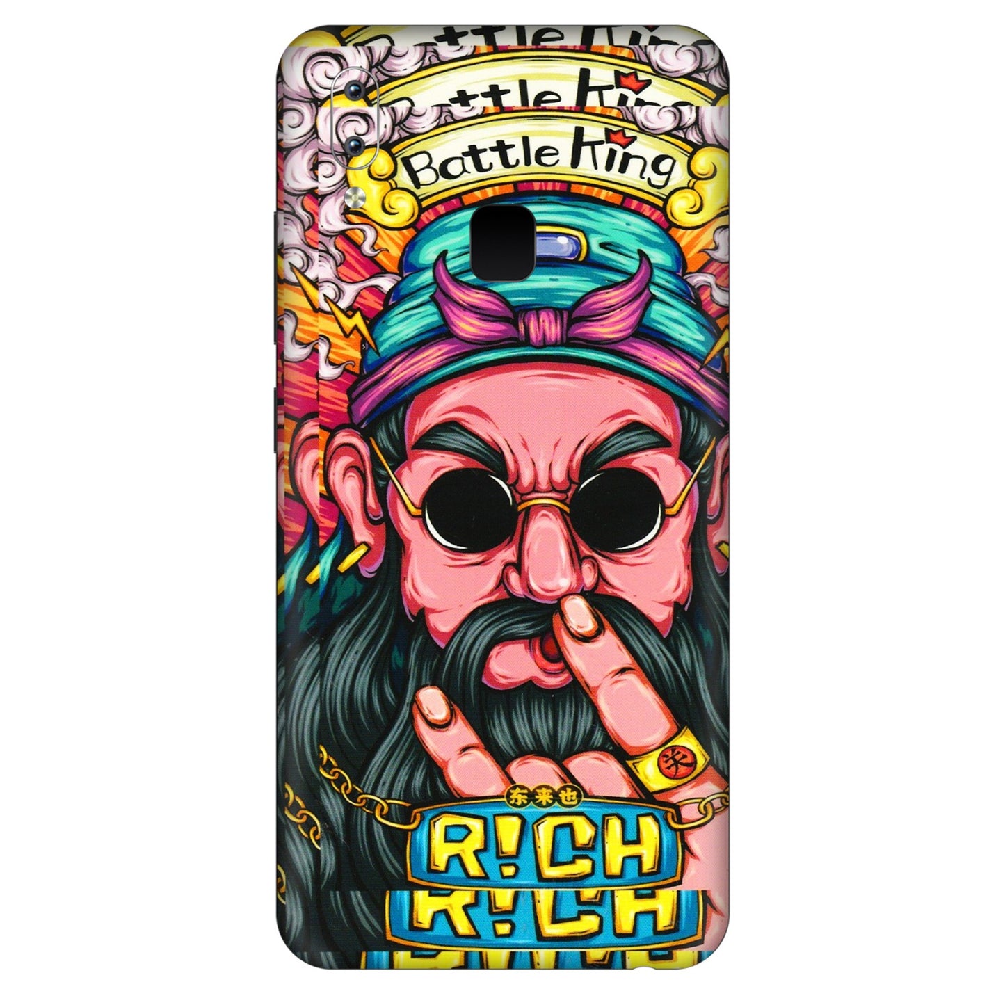 VIVO Y Series Phone Skins (All Models) - Battle King Dude Face - 3D Embossed Finish (L-178) Vivo Y95