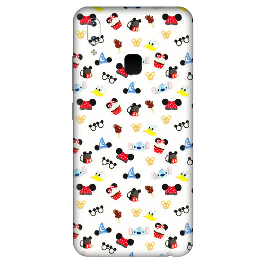 VIVO Y Series Phone Skins (All Models) - Minnie Mouse & Donald Doodles s - 3D Embossed Finish (L-194) Vivo Y95