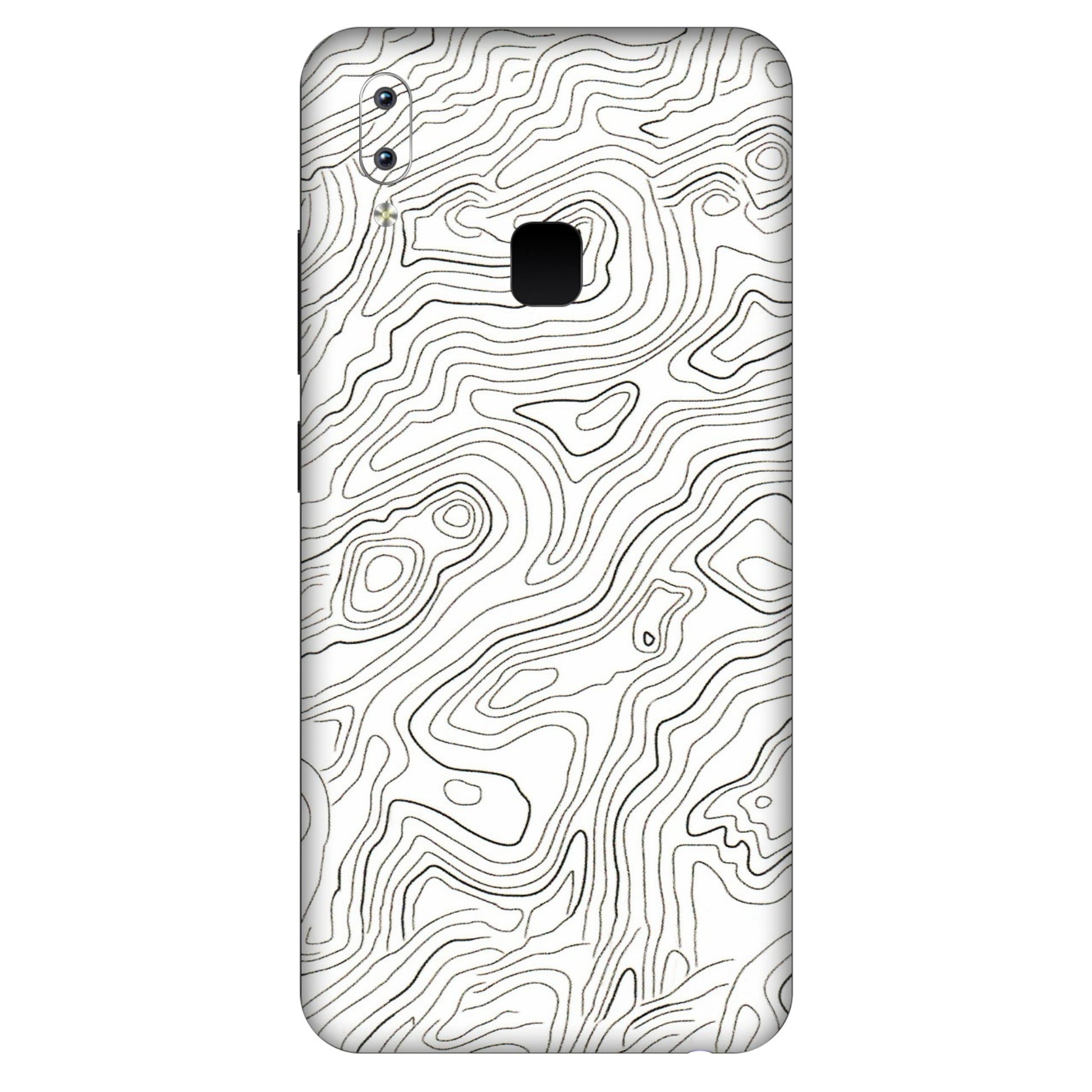 VIVO Y Series Phone Skins (All Models) - White Black Swirls - 3D Embossed Finish (L-219) Vivo Y95