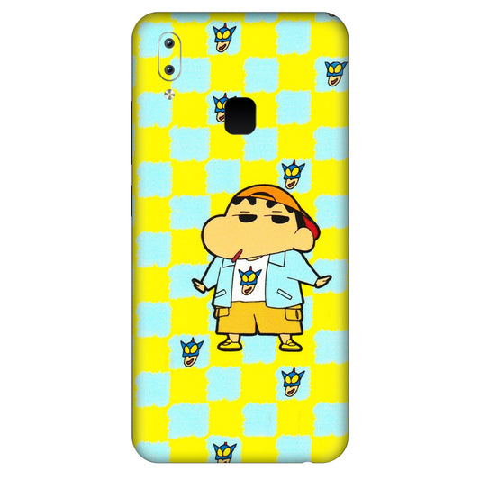 VIVO Y Series Phone Skins (All Models) - Yellow Blue Shinchan Cute - 3D Embossed Finish (L-221) Vivo Y95