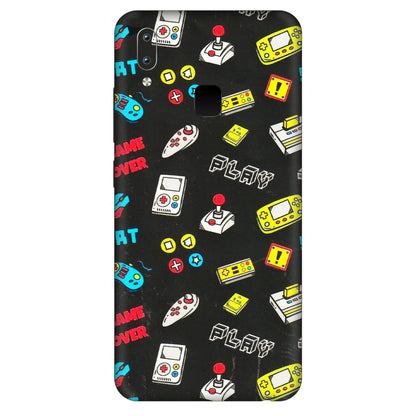 VIVO Y Series Phone Skins (All Models) - Gaming Doodles - 3D Embossed Finish (L-224) Vivo Y95