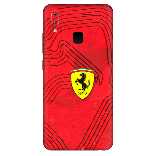 VIVO Y Series Phone Skins (All Models) - Red Ferrari Logo Stylish - 3D Embossed Finish (L-238) Vivo Y95