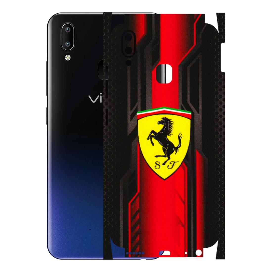 VIVO Y Series Phone Skins (All Models) - Black Ferrari Logo - 3D Embossed Finish (L-253) Vivo Y95