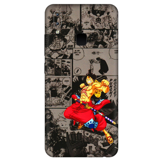 VIVO Y Series Phone Skins (All Models) - One Piece Rocket Punch Manga - 3D Embossed Finish (L-25) Vivo Y95