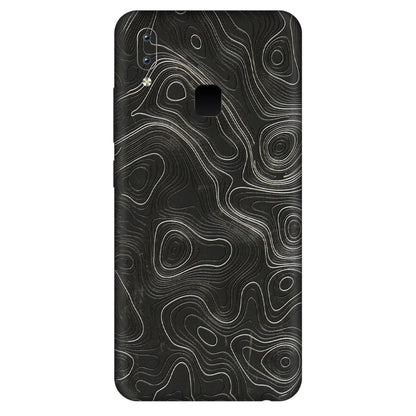 VIVO Y Series Phone Skins (All Models) - Abstract White Line Map - 3D Embossed Finish (L-269) Vivo Y95