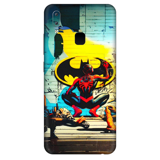 VIVO Y Series Phone Skins (All Models) - New Spiderman Bat Logo - 3D Embossed Finish (L-309) Vivo Y95