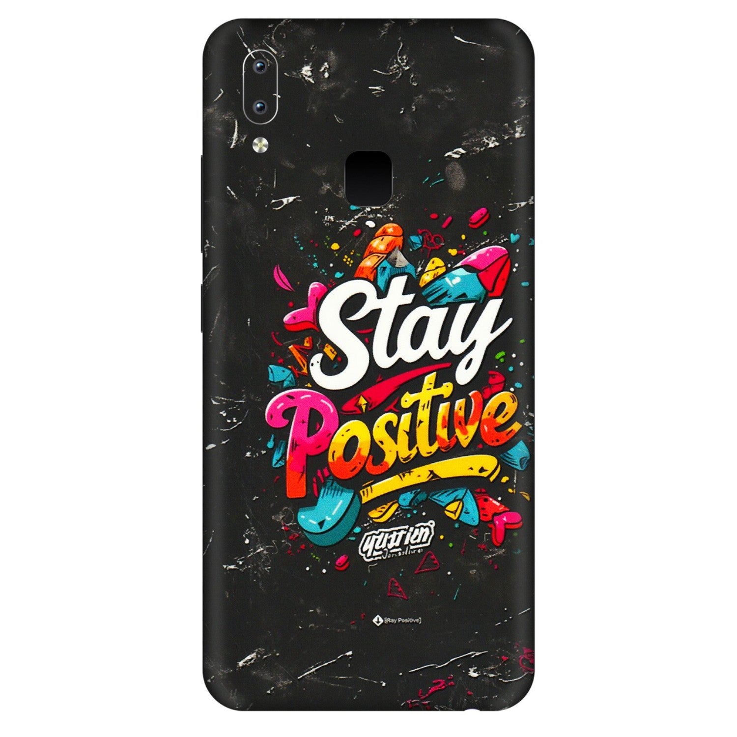 VIVO Y Series Phone Skins (All Models) - Stay Positive Black - 3D Embossed Finish (L-31) Vivo Y95