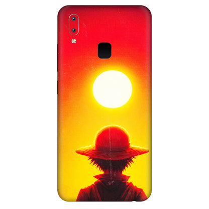 VIVO Y Series Phone Skins (All Models) - Cool Sunset With Monkey D.Luffy Anime - 3D Embossed Finish (L-329) Vivo Y95