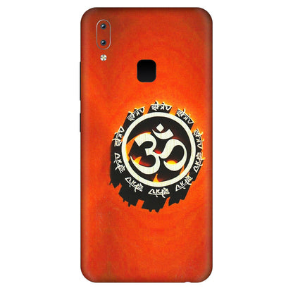 VIVO Y Series Phone Skins (All Models) - Aum Shiv Orange - 3D Embossed Finish (L-32) Vivo Y95