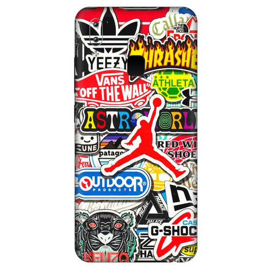 VIVO Y Series Phone Skins (All Models) - Multi Brands Sticker Graffiti - 3D Embossed Finish (L-37) Vivo Y95