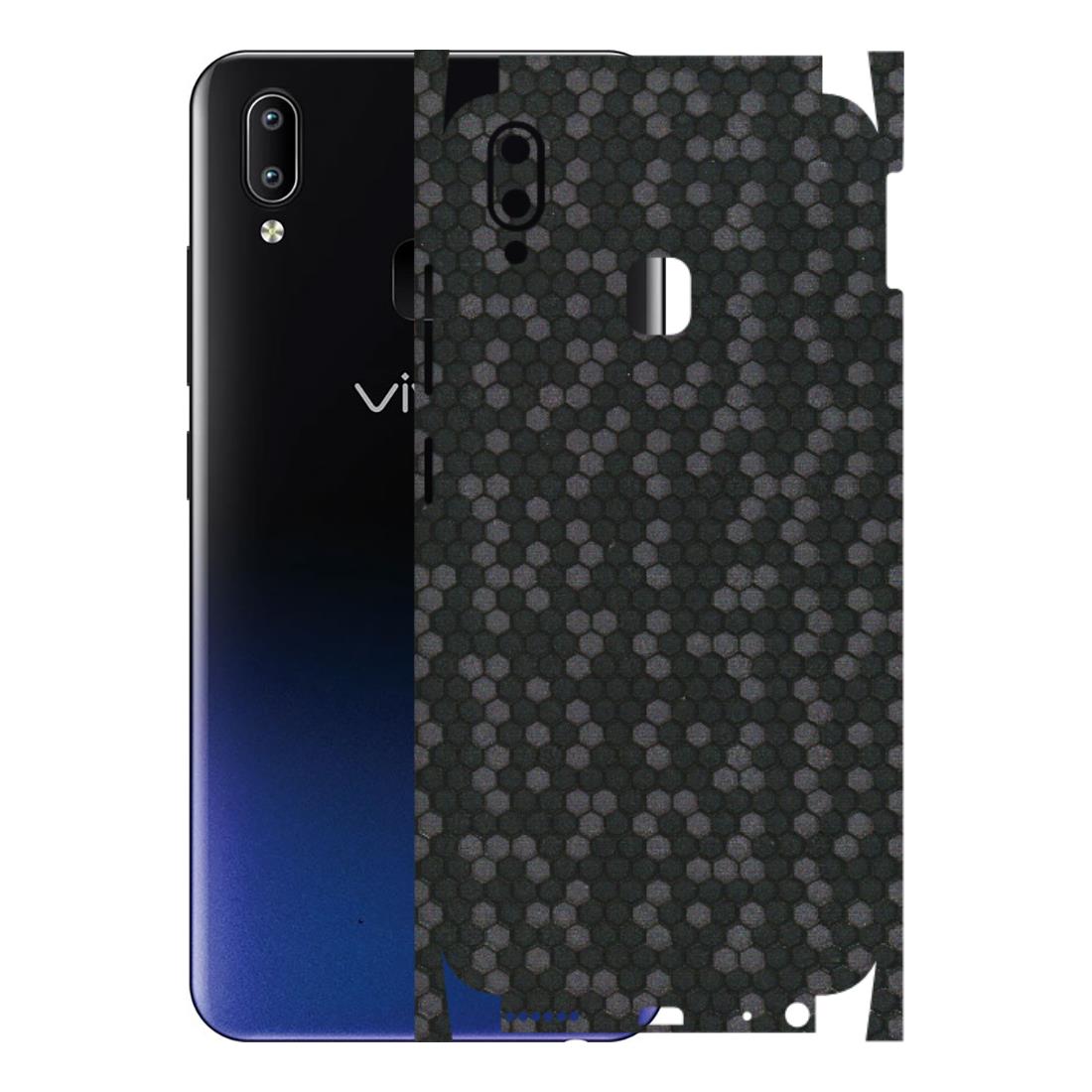 VIVO Y Series Phone Skins (All Models) - Black Grey Honeycomb Sober - 3D Embossed Finish (L-85) Vivo Y95