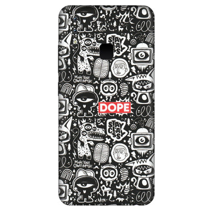 VIVO Y Series Phone Skins (All Models) - Dope Stay Classy Black Doodles - Matte Finish (M-126) Vivo Y95