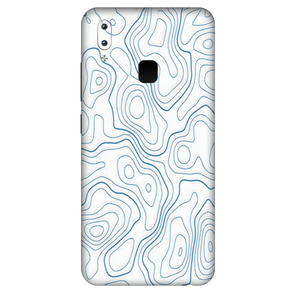 VIVO Y Series Phone Skins (All Models) - Blue And White Swirls - Matte Finish (M-139) Vivo Y95