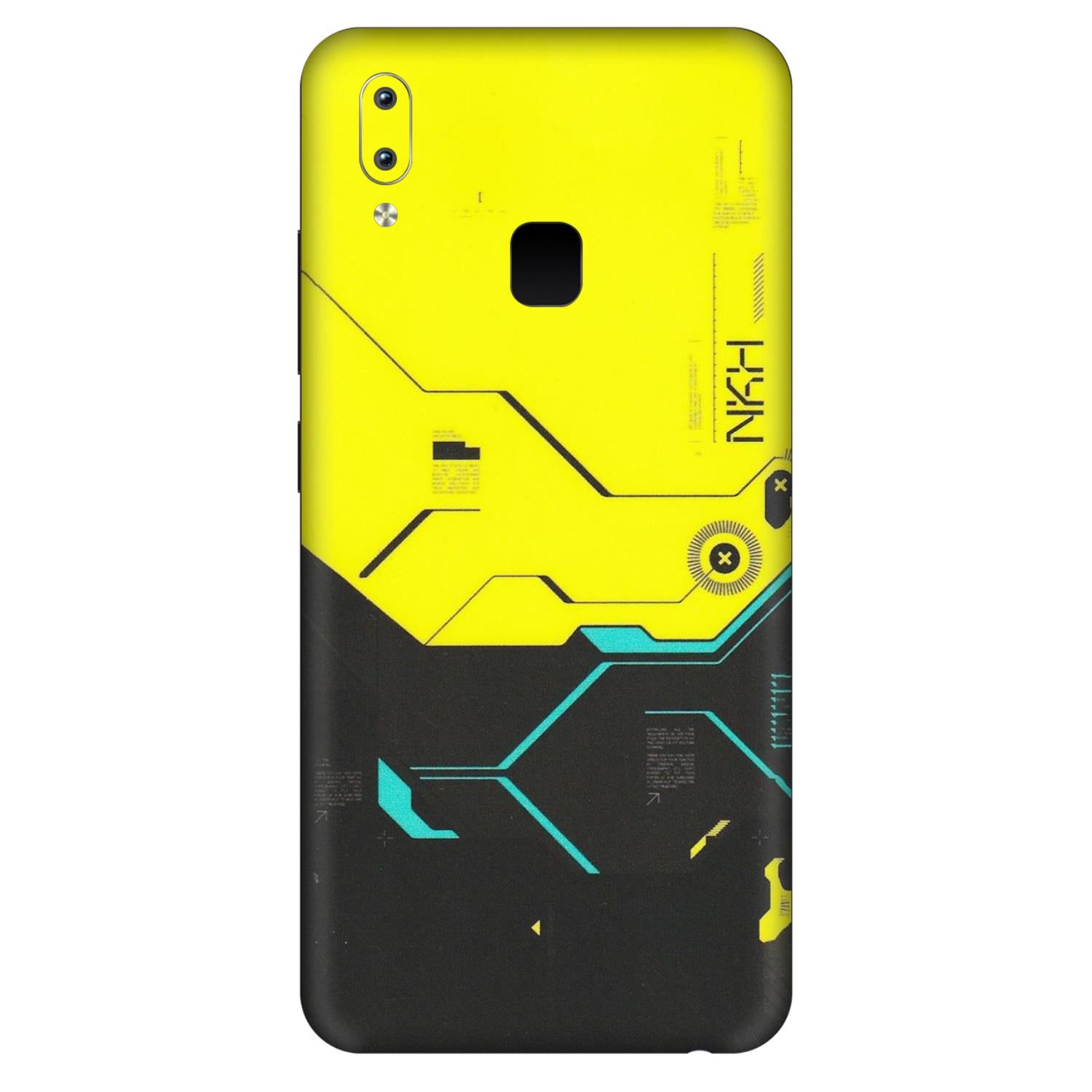 VIVO Y Series Phone Skins (All Models) - Black Yellow Technica - Matte Finish (M-53) Vivo Y95