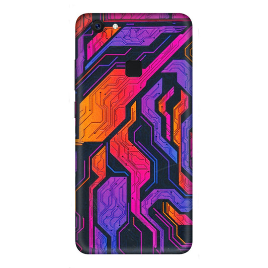 VIVO Z/V/X/T/U/S Series Phone Skins (All Models) - Tech Circuits Futuristic - 3D Embossed Finish (L-07) Vivo Z10
