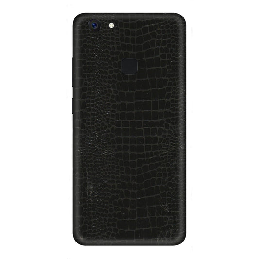 VIVO Z/V/X/T/U/S Series Phone Skins (All Models) - Snake Leather Black - 3D Embossed Finish (L-107) Vivo Z10