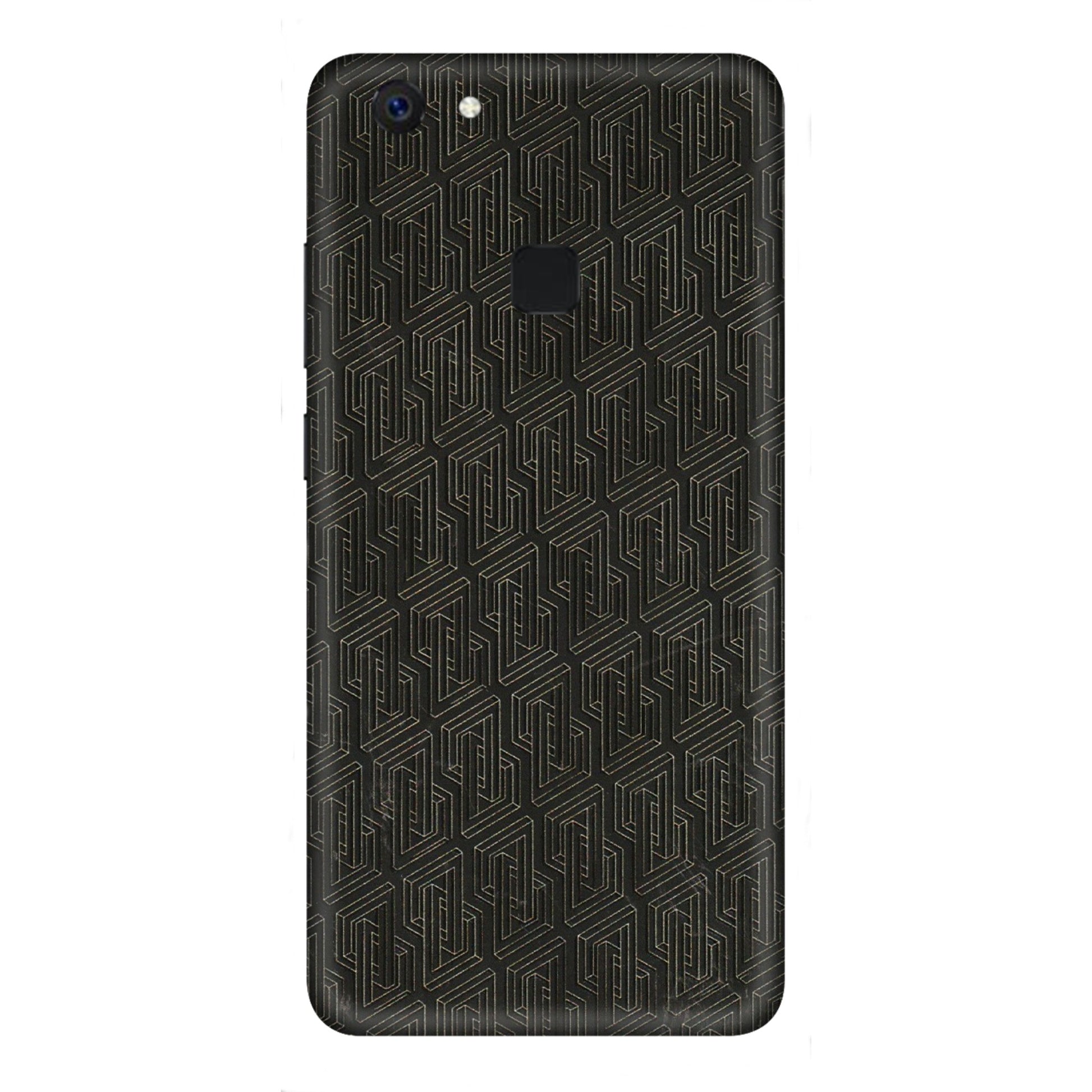 VIVO Z/V/X/T/U/S Series Phone Skins (All Models) - Black Abstract Pattern - 3D Embossed Finish (L-117) Vivo Z10