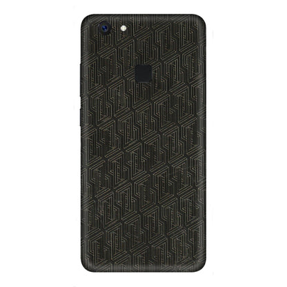 VIVO Z/V/X/T/U/S Series Phone Skins (All Models) - Black Abstract Pattern - 3D Embossed Finish (L-117) Vivo Z10