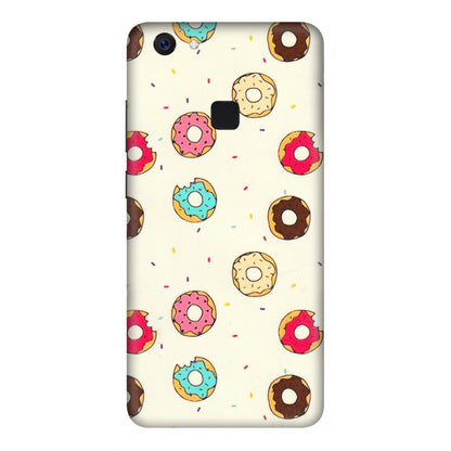 VIVO Z/V/X/T/U/S Series Phone Skins (All Models) - Mini Donuts Doodle Art - 3D Embossed Finish (L-122) Vivo Z10