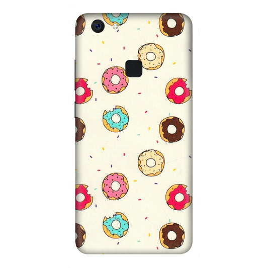 VIVO Z/V/X/T/U/S Series Phone Skins (All Models) - Mini Donuts Doodle Art - 3D Embossed Finish (L-122) Vivo Z10