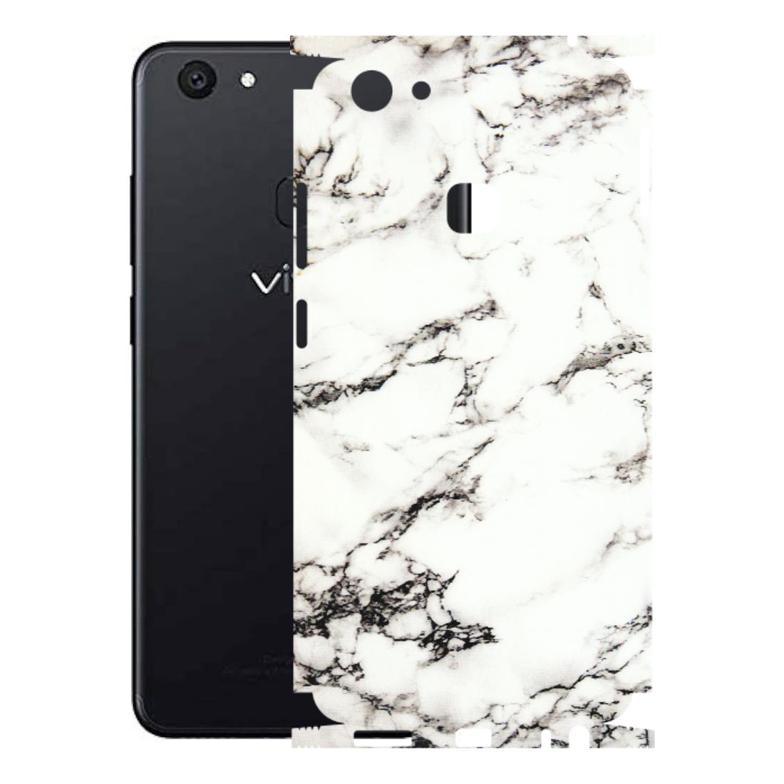 VIVO Z/V/X/T/U/S Series Phone Skins (All Models) - Black and White Marble Texture - 3D Embossed Finish (L-124) Vivo Z10