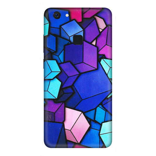 VIVO Z/V/X/T/U/S Series Phone Skins (All Models) - Cube Doodle - 3D Embossed Finish (L-141) Vivo Z10