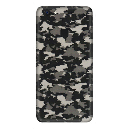VIVO Z/V/X/T/U/S Series Phone Skins (All Models) - Black/Grey Camoflaunge - 3D Embossed Finish (L-142) Vivo Z10
