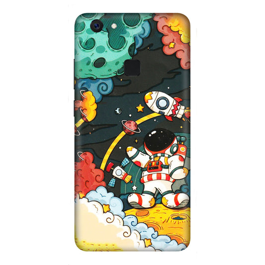 VIVO Z/V/X/T/U/S Series Phone Skins (All Models) - Astronauts & Spaceship - 3D Embossed Finish (L-145) Vivo Z10