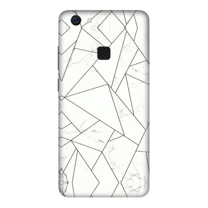 VIVO Z/V/X/T/U/S Series Phone Skins (All Models) - Luxury White Marble Effect - 3D Embossed Finish (L-168) Vivo Z10