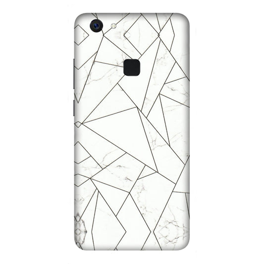 VIVO Z/V/X/T/U/S Series Phone Skins (All Models) - Luxury White Marble Effect - 3D Embossed Finish (L-168) Vivo Z10