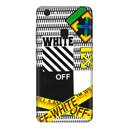 VIVO Z/V/X/T/U/S Series Phone Skins (All Models) - White Off Abstract - 3D Embossed Finish (L-172) Vivo Z10