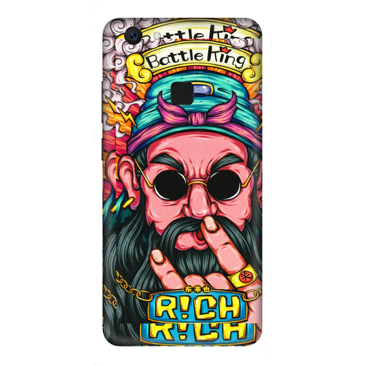 VIVO Z/V/X/T/U/S Series Phone Skins (All Models) - Battle King Dude Face - 3D Embossed Finish (L-178) Vivo Z10
