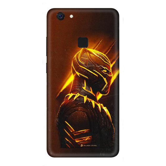 VIVO Z/V/X/T/U/S Series Phone Skins (All Models) - Gold Black Panther - 3D Embossed Finish (L-181) Vivo Z10