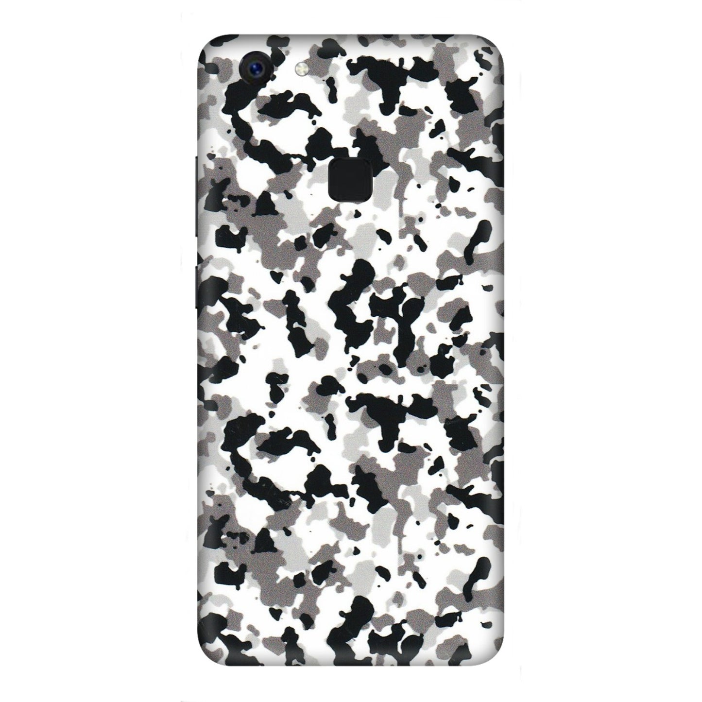 VIVO Z/V/X/T/U/S Series Phone Skins (All Models) - White Black Camouflage - 3D Embossed Finish (L-18) Vivo Z10