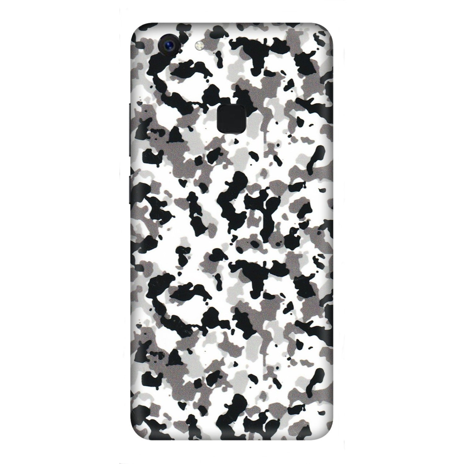 VIVO Z/V/X/T/U/S Series Phone Skins (All Models) - White Black Camouflage - 3D Embossed Finish (L-18) Vivo Z10