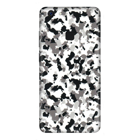 VIVO Z/V/X/T/U/S Series Phone Skins (All Models) - White Black Camouflage - 3D Embossed Finish (L-18) Vivo Z10
