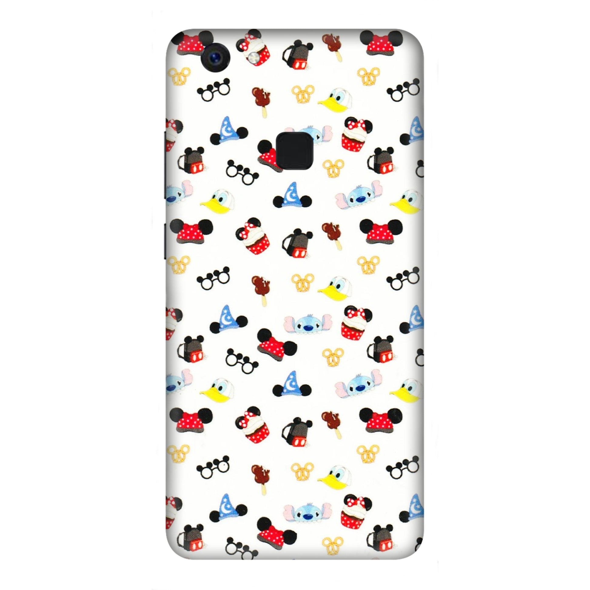 VIVO Z/V/X/T/U/S Series Phone Skins (All Models) - Minnie Mouse & Donald Doodles s - 3D Embossed Finish (L-194) Vivo Z10