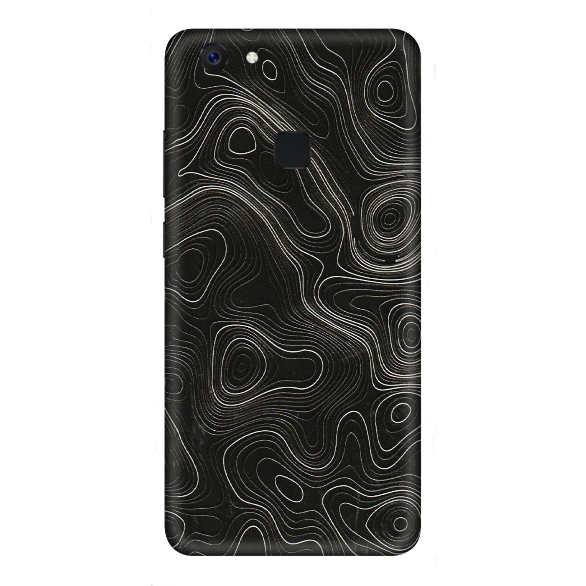 VIVO Z/V/X/T/U/S Series Phone Skins (All Models) - Black Swirl - 3D Embossed Finish (L-196) Vivo Z10