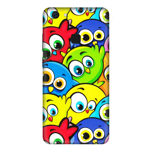 VIVO Z/V/X/T/U/S Series Phone Skins (All Models) - Cute Fluffy Birds - 3D Embossed Finish (L-213) Vivo Z10
